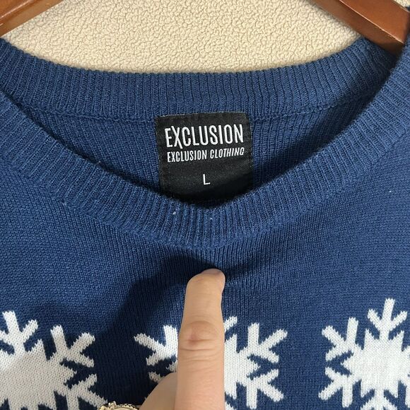 NFL Indianapolis Colts Ugly Christmas Sweater Exclusion Clothing Men's Size L - Picture 2 of 6